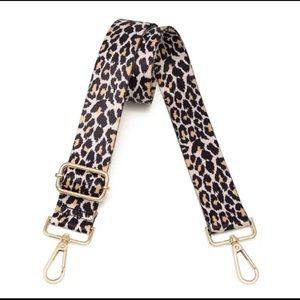 Purse strap leopard print